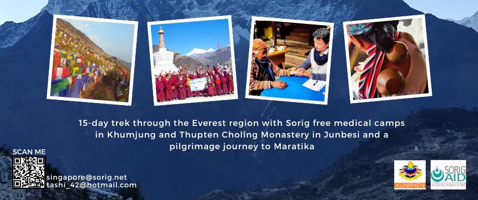 15-day trek through the Everest region with Sorig free medical camps in Khumjung and Thupten Choling Monastery in Junbesi and a pilgrimage journey to Maratika